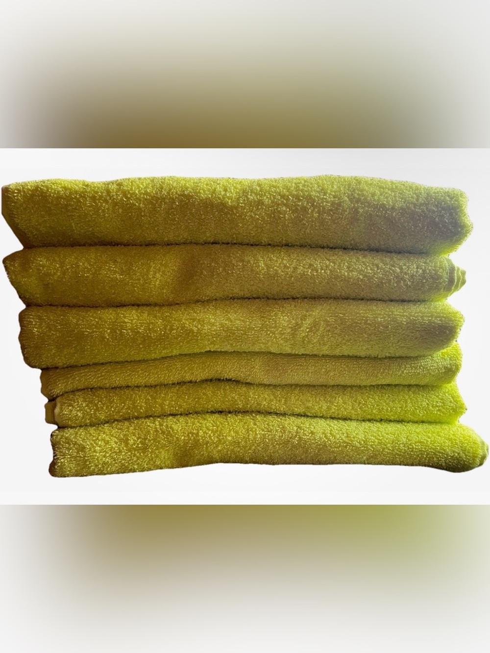 Essential Home Citrus Bath Towels Set of 6 52x27 100% Cotton New